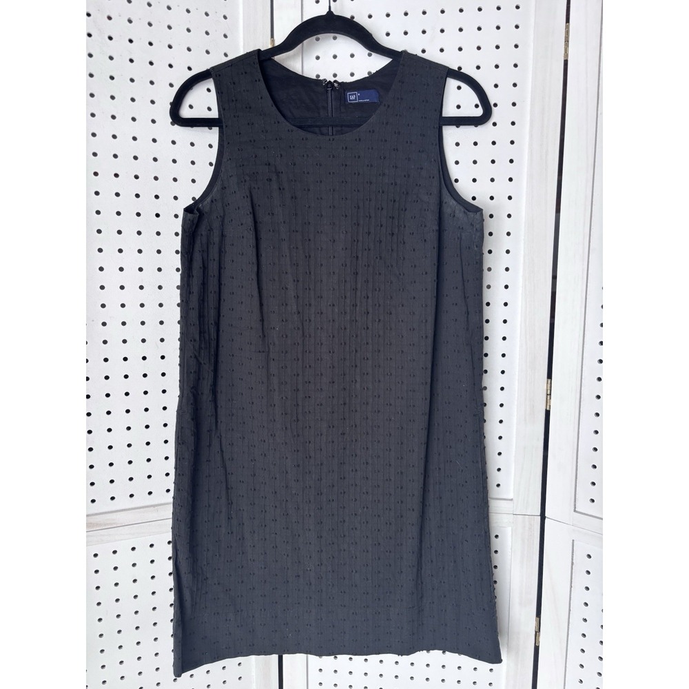 Gap Sleeveless Women's Small Black Dress Cotton Stretch Textured